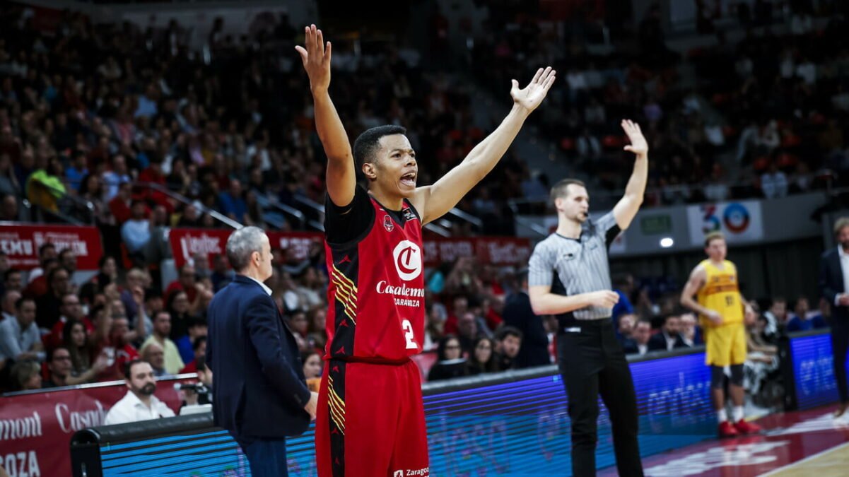 Trae Bell-Haynes en un partido con Casademont Zaragoza la pasada temporada