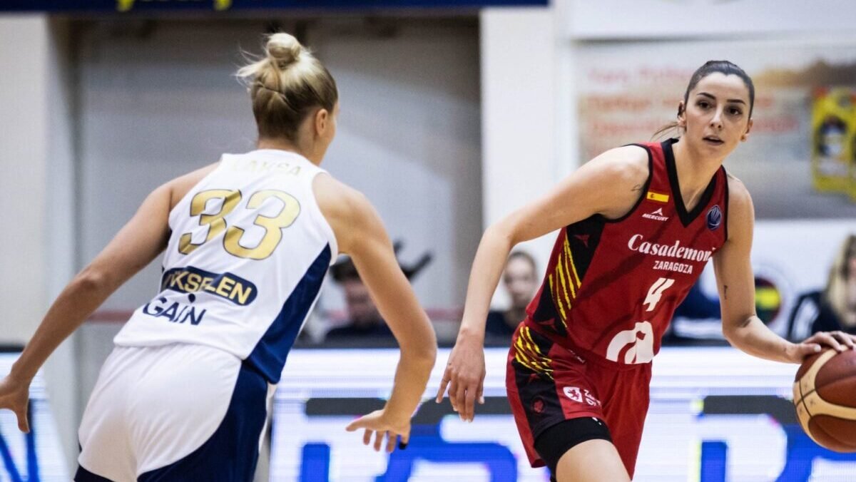 Mariona Ortiz durante el choque de la temporada pasada también en Turquia