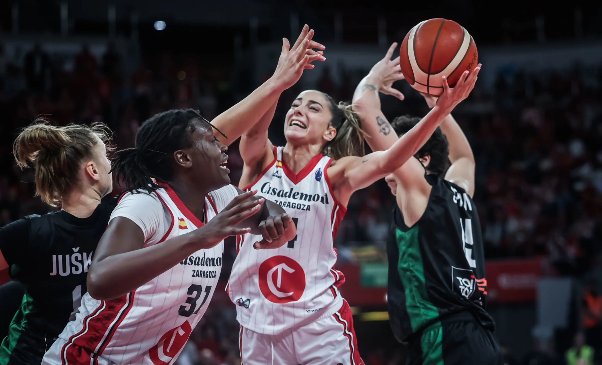 Mariona Ortiz durante el partido contra Zabiny Brno