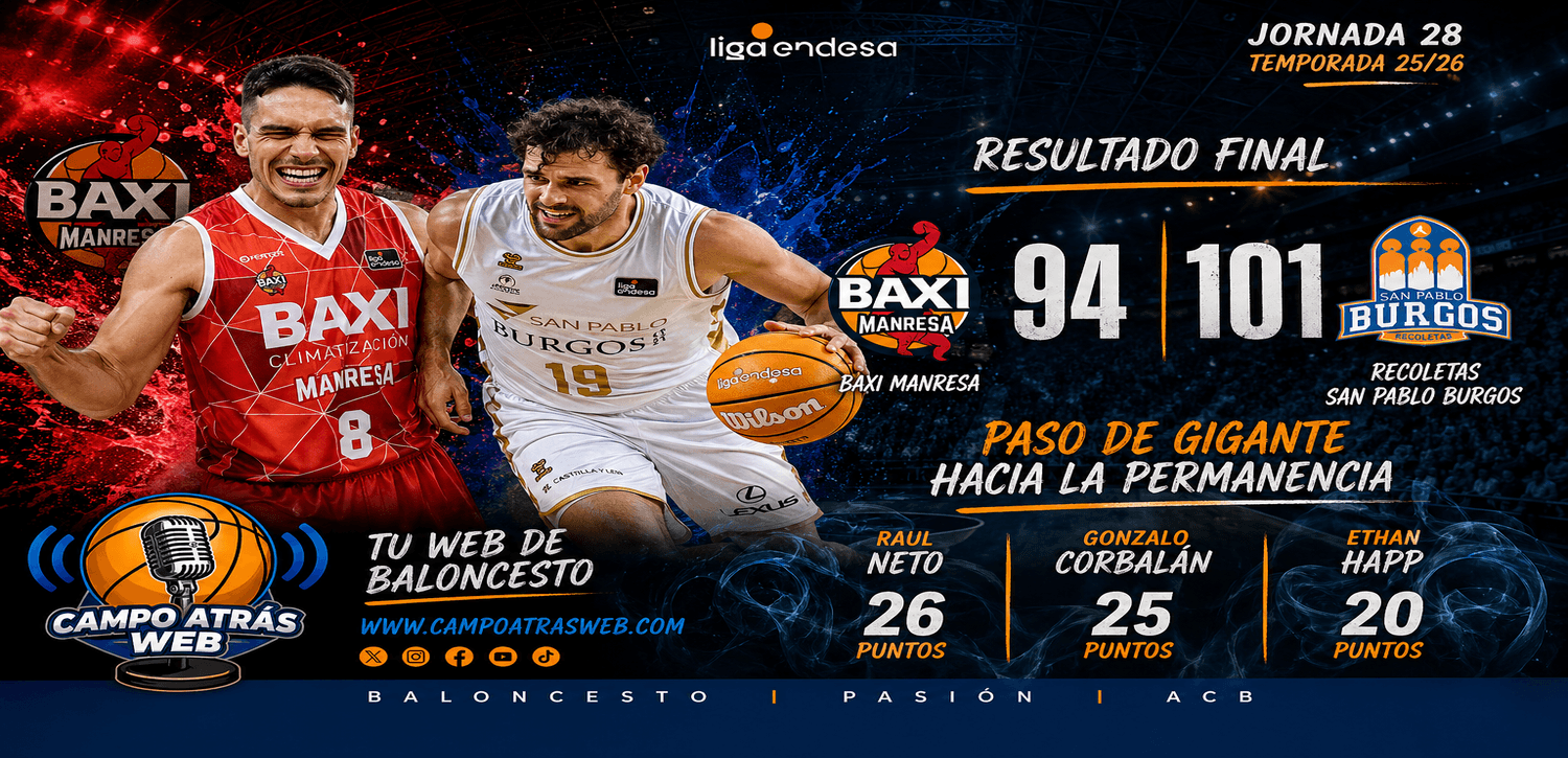 Burgos se agarra a la permanencia con un triunfo de carácter en Manresa (94-101)