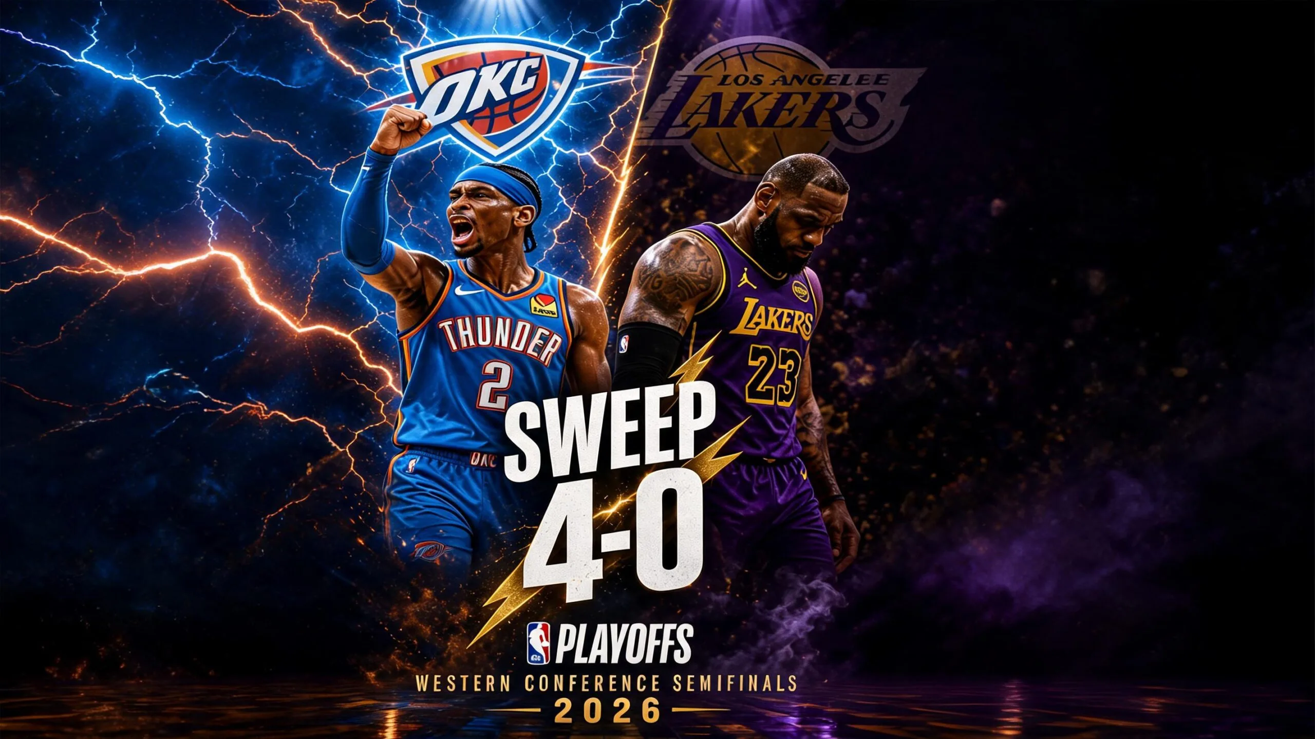 OKC barre a los Lakers en 4 partidos