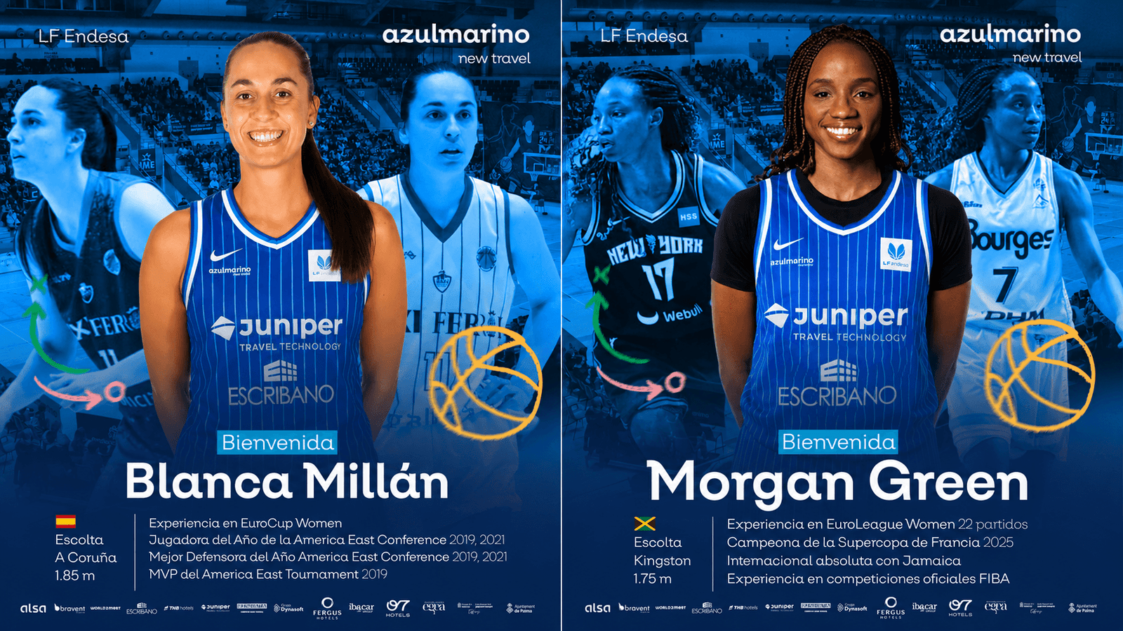 Azulmarino Mallorca Palma sigue sumando talento: llegan Blanca Millán y Morgan Green