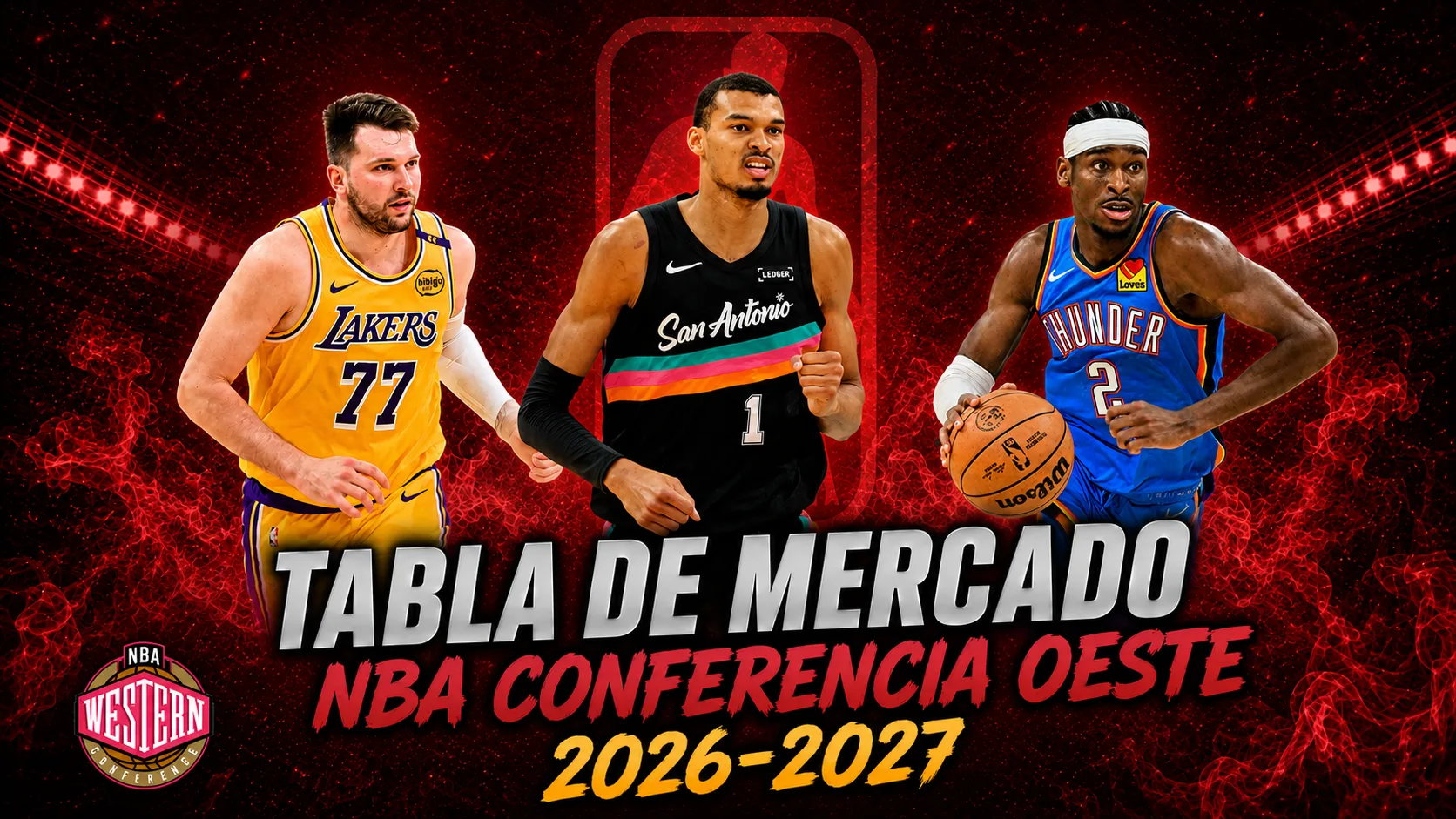 Tabla de mercado | NBA Conferencia Oeste 2026-2027