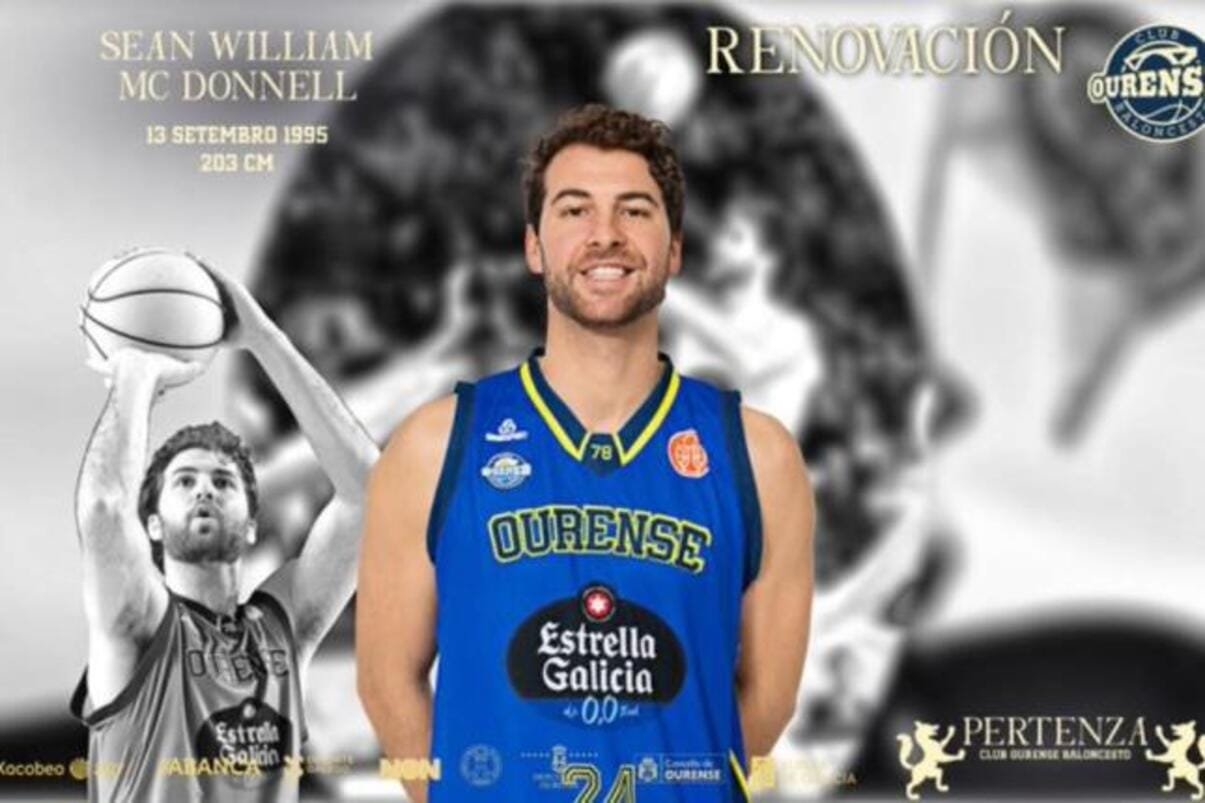 Sean McDonell continúa con el Club Ourense Baloncesto un año más